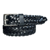 Hand Woven Leather Belt for Men and Women, Spiga model 3.5 cm