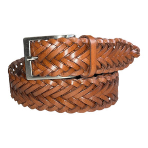 Hand Woven Leather Belt for Men and Women, Spiga model 3.5 cm