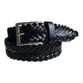 Hand Woven Leather Belt for Men and Women, Spiga model 3.5 cm